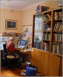 Libby at work