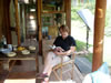 Libby reading in the Blue Mountains